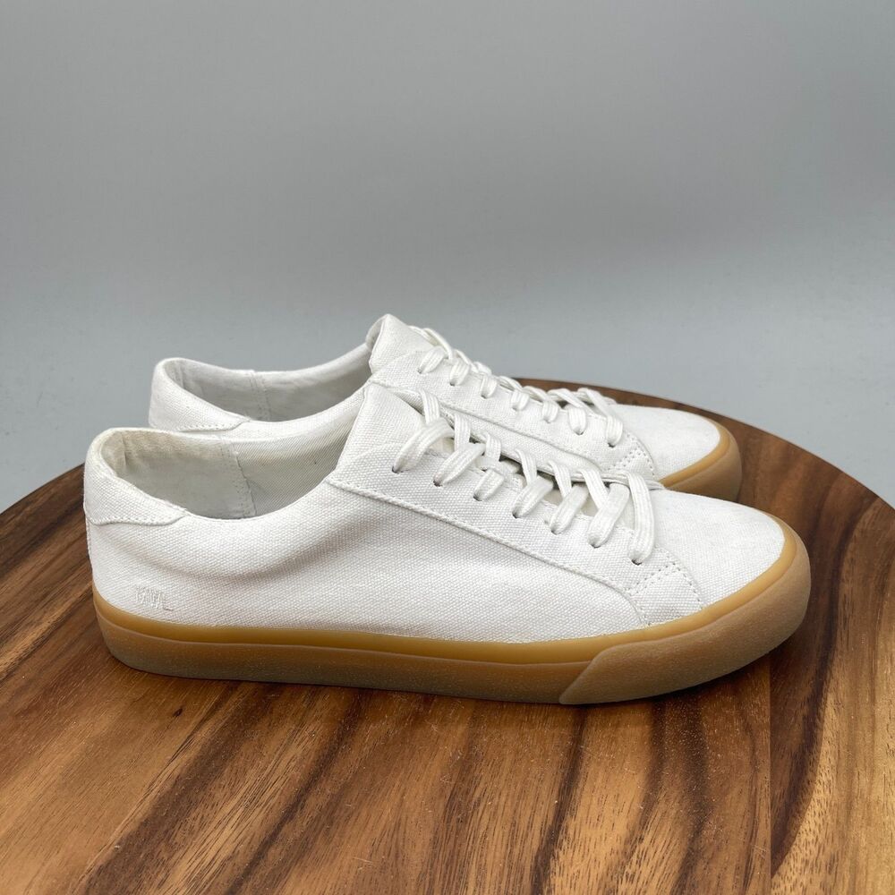 Madewell Sidewalk Shoes Womens Size 9.5 M White Canvas Casual Walking Sneakers